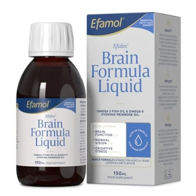 Image of Efamol Efalex Brain Formula Liquid 150ml Omega 3 Supplement DHA + EPA 6 Evening Primrose Oil Fish Vitamins Supplements with Thyme