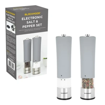 Image of Blackmoor Electric Salt and Pepper Mill Set Grey