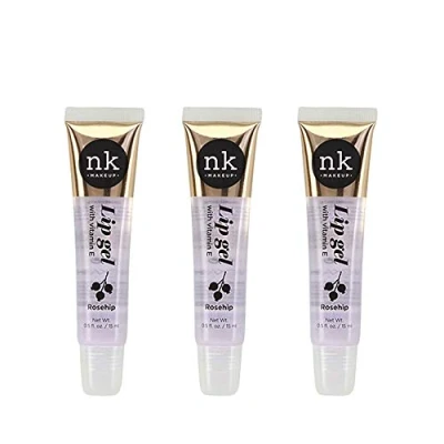 Image of NK Lip gloss gel 15ml Vitamin E, Shiny, Nourishes, (Rosehip, Pack Of 3)