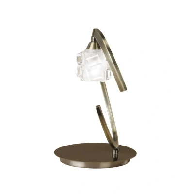 Image of Ice Table Lamp 1 Light G9 ECO, Antique Brass