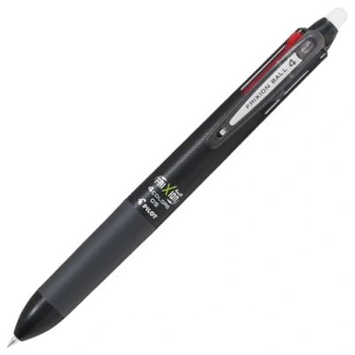 Image of Pilot 2268001 Frixion Rollerball Pen 4 Four Colour Ballpoint 0.5 mm Black