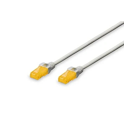 Image of DIGITUS LAN cable Cat 6A 5m RJ45 Network U/UTP Unshielded Compatible with 6 &amp; 7 Gray