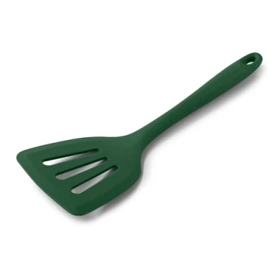 Image of Zeal Silicone Non Stick Slotted Fish Slice/Cooking Turner (30cm), Forest Green
