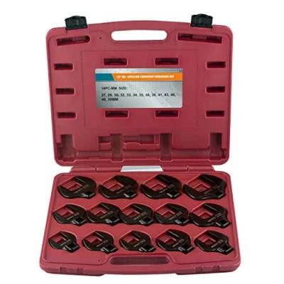 Image of Neiko 03326A ½ Drive Jumbo Crowfoot Wrench Set 14 Piece Metric 27 to 50 mm Cr Mo Steel