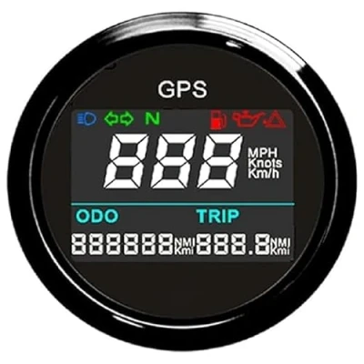 Image of ELING Universal Digital GPS Speedometer Trip Meter Odometer For Boat Yacht Motorcycle Car 2 inches(52mm) 12V 24V