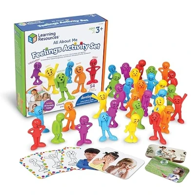 Image of Learning Resources All About Me Feelings Activity Set 54 Pieces, Ages 3+ Toddler Social Emotional Games, Communication Games for Kids, Emotion Toys, Feeling Toys Kids