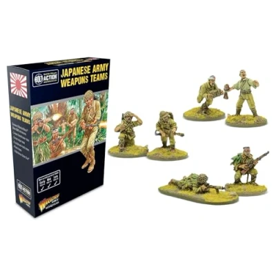 Image of Warlord Games Japanese Army Weapons Teams 28mm Scale Resin Miniatures for Bolt Action Highly Detailed World War 2 Table top Wargaming