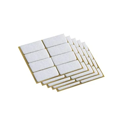 Image of Meister Felt Glider self adhesive, 22 x 36 mm, white, 40 pieces, 645116