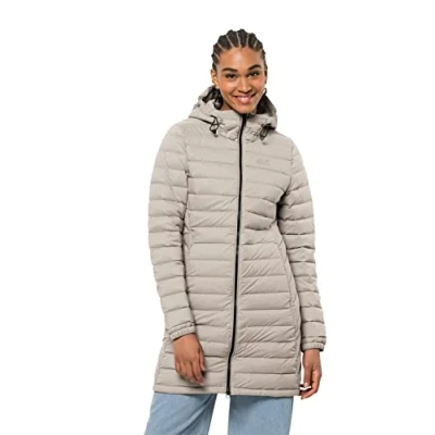 Image of Jack Wolfskin Women&#039;s Glowing Mountain Down Coat, Winter Pearl, M