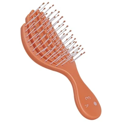 Image of Ninabella Mini Detangling Hairbrush Cute Colourful Octopus Detangle Brush Wetbrush for Blow Dry or Brushing Wet Tangled Hair Detangler Small Hairbrushes Orange