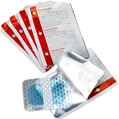 Image of Safety First Aid Group HypaPlast Burn Plasters Sterile Hypoallergenic, Pack of 10 (Assorted)