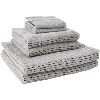 Image of Rapport Home Six Pieces Silver bath Towel Bale Set 2x face cloths, hand towels, towels