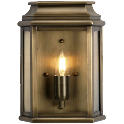 Image of St Martins 1 Light Outdoor Wall Lantern Solid Brass IP44, E27