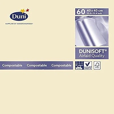 Image of Duni NAPKINS D SOFT 40x40cm CREAM, Paper, 9 x 20.5 cm