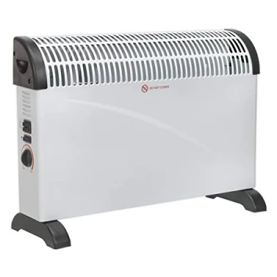 Image of Sealey Cd2005T Convector Heater 2000W 3 Heat Settings Thermostat Turbo Fan