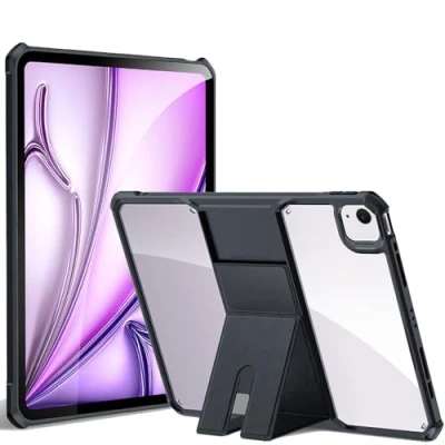 Image of TECHGEAR Tough Case for Apple iPad Air 13&quot; 2024 (M2) Premium Slim Hybrid Rugged Protective Bumper &amp; Stand, Heavy Duty Protection with Clear Back