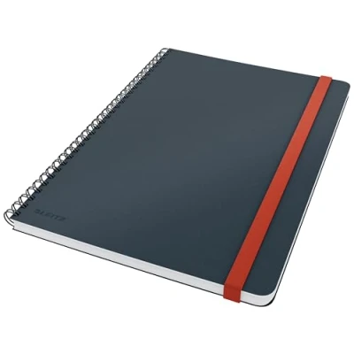 Image of Leitz Large (B5) Ruled Wirebound Notebook, 80 Sheet, Cosy Range, Velvet Grey, 45270089