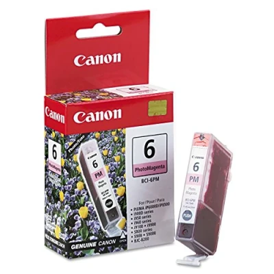 Image of Canon Original BCI 6PM Photo Magenta Ink Cartridge 6