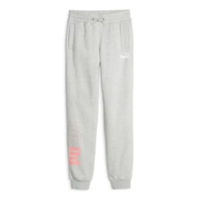 Image of PUMA Power Colorblock Sweatpants FL G Light Gray Heather