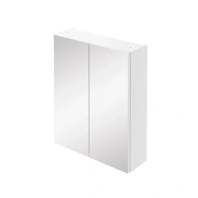 Image of Iflo Trapini Mirrored Door Wall Unit White 600mm X 720mm 190mm 2 Doors, 526733