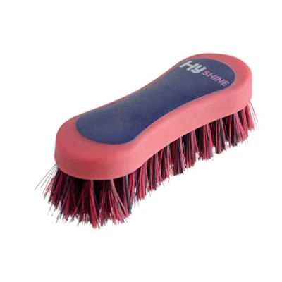 Image of HySHINE Pro Groom Face Brush 12.3 x 4cm Navy/Red 8318