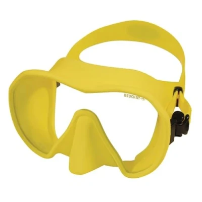 Image of Beuchat Maxlux S Snorkeling Mask Blue Yellow Original