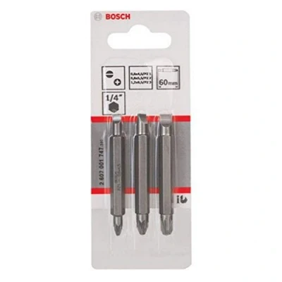 Image of Bosch 2607001747 Double Ended Bit Set (3 Piece)