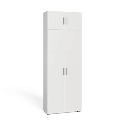 Image of Vicco File shelf Frank, White, 80 x 223 cm with cupboard extension