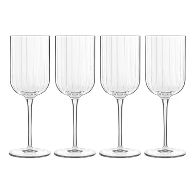Image of Luigi Bormioli Bach Red Wine Glasses Set of 4 SON.hyx Crystal Highly Resistant to Breakage Dishwasher Safe Made in Italy