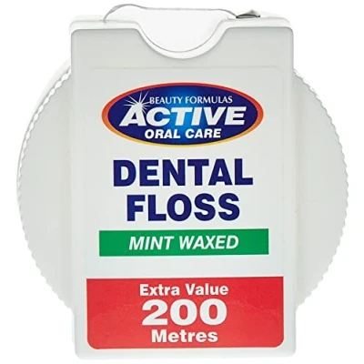 Image of Beauty Formulas Active Oral Care Mint Waxed Dental Floss, 200 Metre Size