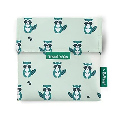 Image of Roll&#039;eat ® Reusable Snack Bag Kids Snacks Container Eco Friendly Food for Storage Raccoon Holder Snack&#039;n&#039;Go Animals