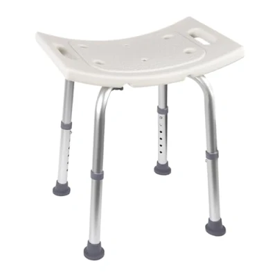 Image of Ez2care Adjustable Non Slip Shower Stool Lightweight Rust Free Aluminium Bath Chair for Elderly, Disabled, Pregnancy, Post Surgery, 37.5 to 49.5 cm (14.8 19.5 inch)