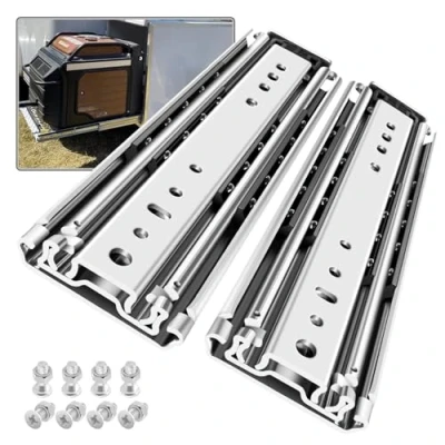 Image of SHUHANG Heavy Duty Drawer Runners 220 kg Load Capacity Industrial Slides Full Extension with Ball Bearing 500 600 700 800 900 1000 1100 1200 1300 1400 1500 mm, Side Mount 1 Pair