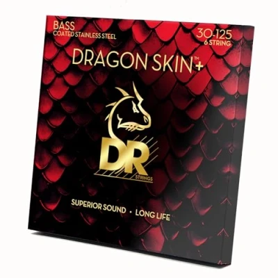 Image of DRAGON SKIN+ Coated Stainless Steel Bass Strings DBS6 30 Superior Sound with Comfortable Feel &amp; Long Life: 6 String Medium 125