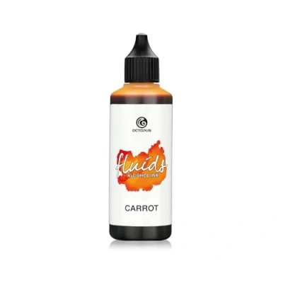 Image of Octopus 100 ml Fluids Alcohol ink CARROT for fluid art and resin, orange