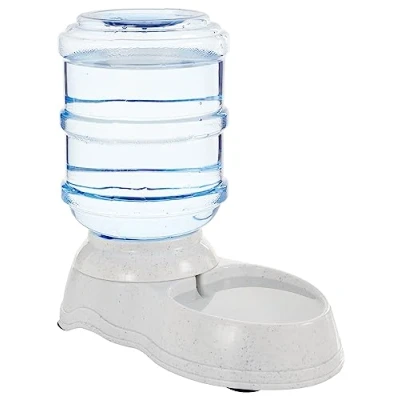 Image of Amazon Basics Dog and Cat Water Feeder, Small, 1 Gallons (3.8 liters), Transparent