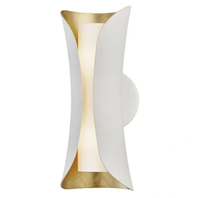 Image of Josie 2 Light Wall Sconce White, Gold, Glass