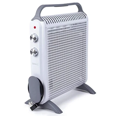 Image of Duronic HV180 Compact Electric Heater with Mica Panels 1800W Eco Friendly Heating in 1 Minute Adjustable Thermostat Automatic Shut Off 2 Power Levels Oil Free