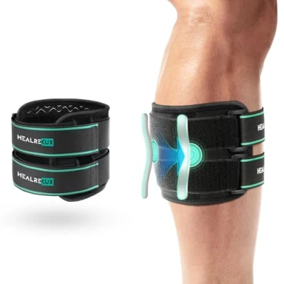 Image of Healrecux Sciatica Pain Relief Brace Device, Upgrated for Sciatic with Dual Detachable Pressure Pads, Nerve Acupressure Massage Point Calf Compression, Unisex