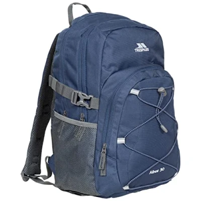 Image of Trespass Albus Backpack Perfect Rucksack for School, Hiking, Camping or Work, Navy, One Size