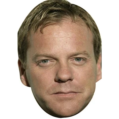 Image of FoxyPrinting Kiefer Sutherland Celebrity Cardboard Party Face Mask Fancy Dress