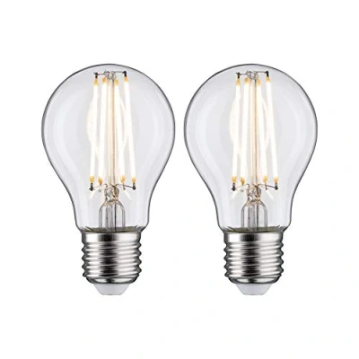 Image of Paulmann 28641 LED lamp Standard Form 2x7 watt Clear Bulb Illumination 2700 K E27