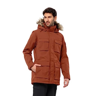 Image of Jack Wolfskin Men&#039;s Glacier Canyon Parka, Crimson, M