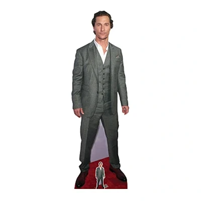 Image of STAR CUTOUTS CS892 Matthew McConaughey Life Size Cardboard Cutout with Free Mini Cut Out Perfect for Birthdays, Gifts, Parties &amp; Fans, Star, Multicolour, Regular
