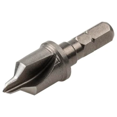 Image of wolfcraft HSS Countersink With Limit Stop, Ø 10 mm, Hexagon Shank I 4382000 2 in 1 function for preparing screw connections metal and plastic