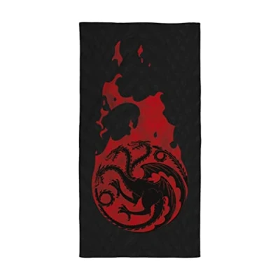 Image of Game of Thrones House the Dragon Officially Licensed Towel, Super Soft Feel, Perfect Home, Bath, Beach &amp; Swimming Pool, Limited Edition and Printed in UK