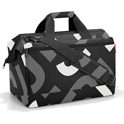 Image of reisenthel allrounder L pocket MK1033 in signature bold grey grau Reisetasche mit 32l Volumen Hochwertig und bequem B 48 x H 39,5 T 29 cm Praktische Trolley Aufsteckfunktion