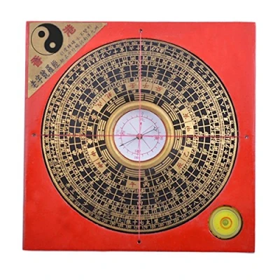 Image of 4.3 Inch Feng Shui Compass Luo Pan/lou Pan Tool W Free Mxsabrina Red String Bracelet G7011