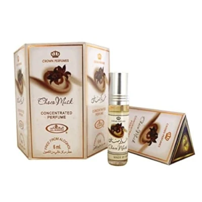 Image of Business Square Pack of 6 Musk Perfume Al Rehab Choco 6ml 100% Oil