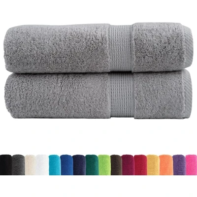 Image of vidaXL Premium Hand Towels SOLUND 2pcs Grey 50x100cm 600gsm